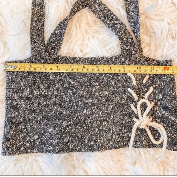 Knit Crop Tank, Small, Roberto Collina, tie rope detail - Picture 5 of 10